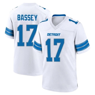 Game Essang Bassey Men's Detroit Lions 2nd Jersey - White