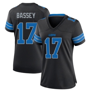 Game Essang Bassey Women's Detroit Lions Alternate 2nd Jersey - Black