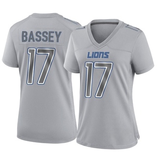 Game Essang Bassey Women's Detroit Lions Atmosphere Fashion Jersey - Gray