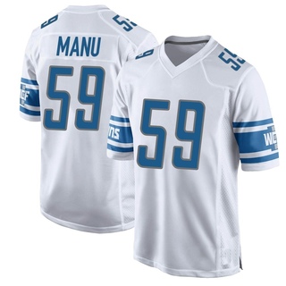 Game Giovanni Manu Youth Detroit Lions Jersey - White