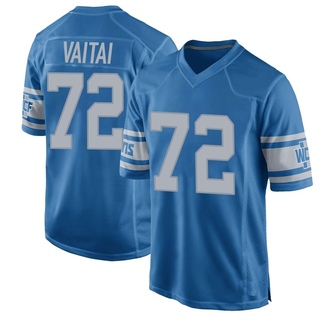 Game Halapoulivaati Vaitai Men's Detroit Lions Throwback Vapor Untouchable Jersey - Blue