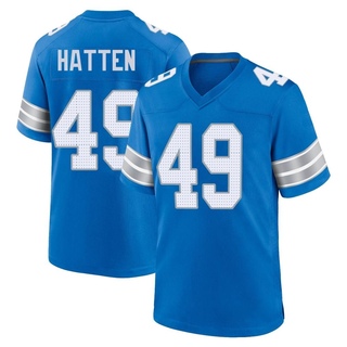 Game Hogan Hatten Men's Detroit Lions 2nd Jersey - Blue