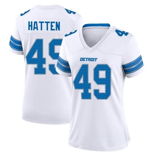 Game Hogan Hatten Women's Detroit Lions 2nd Jersey - White