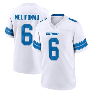 Game Ifeatu Melifonwu Men's Detroit Lions 2nd Jersey - White