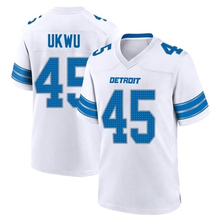 Game Isaac Ukwu Men's Detroit Lions 2nd Jersey - White