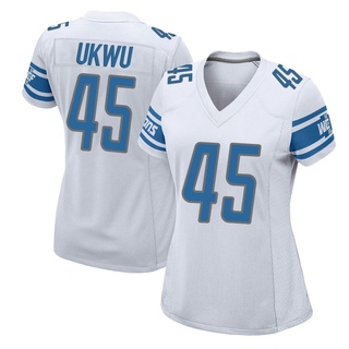 Game Isaac Ukwu Women's Detroit Lions Jersey - White