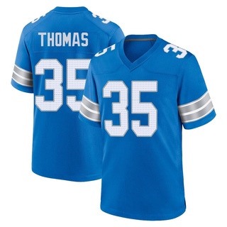 Game Isaiah Thomas Men's Detroit Lions 2nd Jersey - Blue