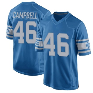 Game Jack Campbell Youth Detroit Lions Throwback Vapor Untouchable Jersey - Blue