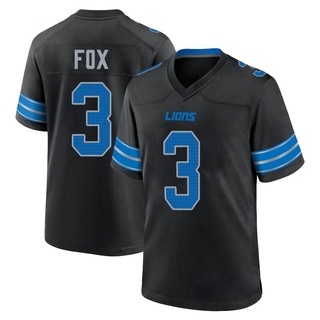 Game Jack Fox Men's Detroit Lions Alternate 2nd Jersey - Black