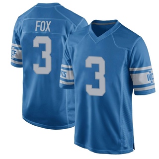 Game Jack Fox Men's Detroit Lions Throwback Vapor Untouchable Jersey - Blue