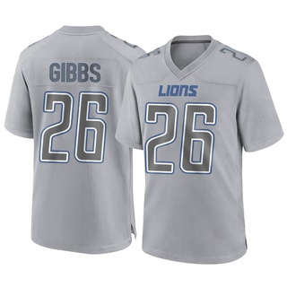 Game Jahmyr Gibbs Men's Detroit Lions Atmosphere Fashion Jersey - Gray