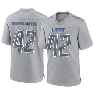 Game Jalen Reeves-Maybin Men's Detroit Lions Atmosphere Fashion Jersey - Gray