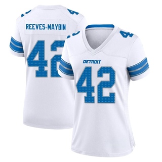 Game Jalen Reeves-Maybin Women's Detroit Lions 2nd Jersey - White