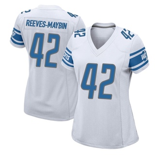 Game Jalen Reeves-Maybin Women's Detroit Lions Jersey - White