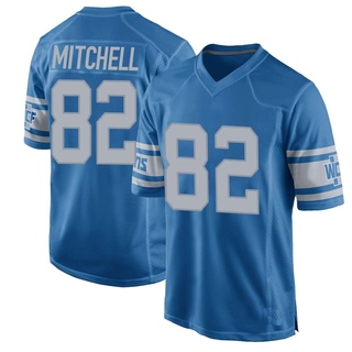 Game James Mitchell Men's Detroit Lions Throwback Vapor Untouchable Jersey - Blue