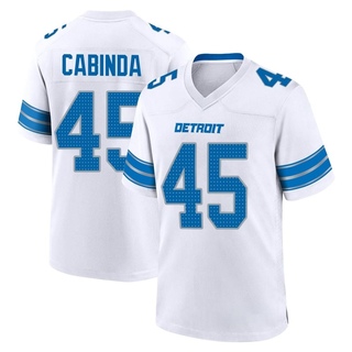 Game Jason Cabinda Men's Detroit Lions 2nd Jersey - White