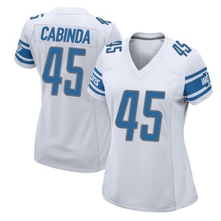 Game Jason Cabinda Women's Detroit Lions Jersey - White