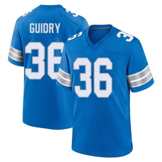 Game Javelin Guidry Men's Detroit Lions 2nd Jersey - Blue