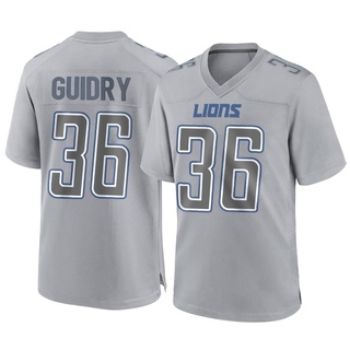 Game Javelin Guidry Men's Detroit Lions Atmosphere Fashion Jersey - Gray