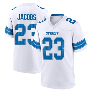 Game Jerry Jacobs Men's Detroit Lions 2nd Jersey - White