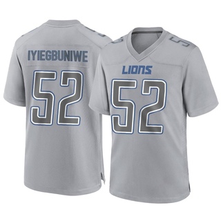 Game Joel Iyiegbuniwe Men's Detroit Lions Atmosphere Fashion Jersey - Gray