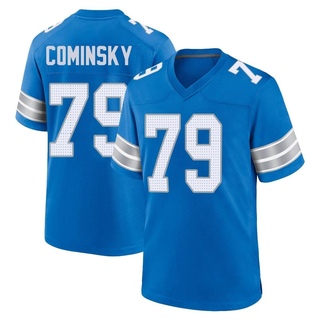 Game John Cominsky Men's Detroit Lions 2nd Jersey - Blue