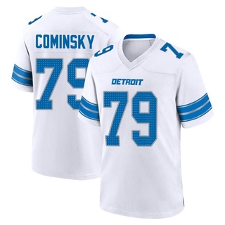 Game John Cominsky Men's Detroit Lions 2nd Jersey - White