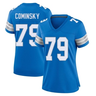 Game John Cominsky Women's Detroit Lions 2nd Jersey - Blue