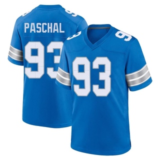 Game Josh Paschal Men's Detroit Lions 2nd Jersey - Blue