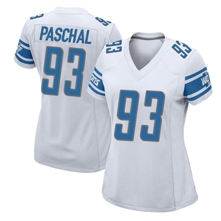 Game Josh Paschal Women's Detroit Lions Jersey - White