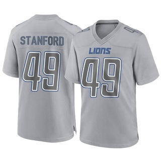 Game Julian Stanford Men's Detroit Lions Atmosphere Fashion Jersey - Gray