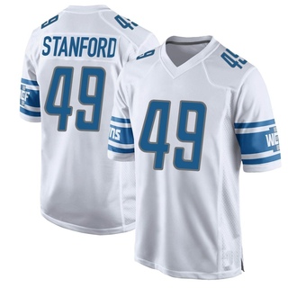 Game Julian Stanford Men's Detroit Lions Jersey - White