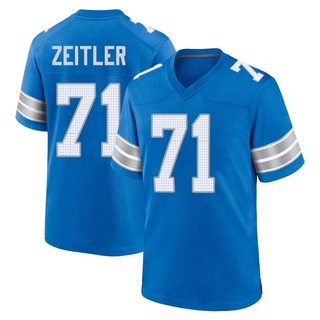 Game Kevin Zeitler Men's Detroit Lions 2nd Jersey - Blue