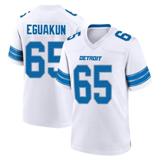 Game Kingsley Eguakun Youth Detroit Lions 2nd Jersey - White