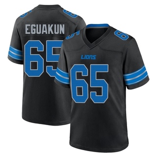 Game Kingsley Eguakun Youth Detroit Lions Alternate 2nd Jersey - Black