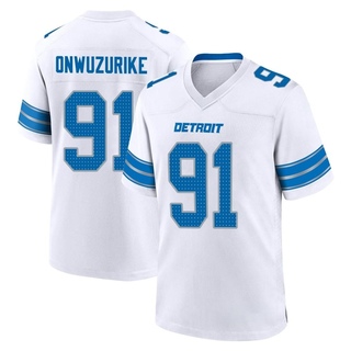 Game Levi Onwuzurike Men's Detroit Lions 2nd Jersey - White