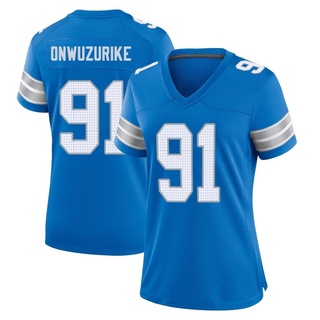 Game Levi Onwuzurike Women's Detroit Lions 2nd Jersey - Blue