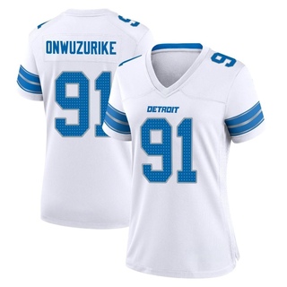 Game Levi Onwuzurike Women's Detroit Lions 2nd Jersey - White