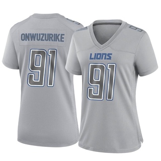 Game Levi Onwuzurike Women's Detroit Lions Atmosphere Fashion Jersey - Gray