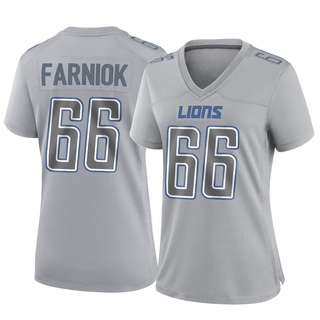 Game Matt Farniok Women's Detroit Lions Atmosphere Fashion Jersey - Gray