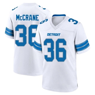 Game Matt McCrane Men's Detroit Lions 2nd Jersey - White