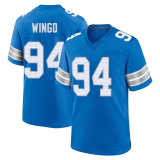 Game Mekhi Wingo Men's Detroit Lions 2nd Jersey - Blue