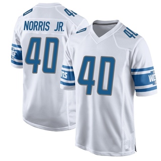 Game Morice Norris Youth Detroit Lions Jersey - White