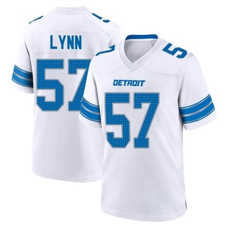 Game Nate Lynn Men's Detroit Lions 2nd Jersey - White