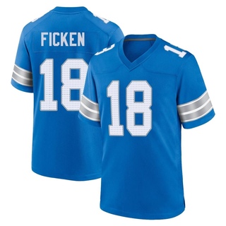 Game Sam Ficken Youth Detroit Lions 2nd Jersey - Blue