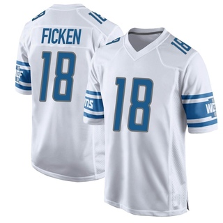 Game Sam Ficken Youth Detroit Lions Jersey - White