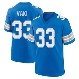 Game Sione Vaki Men's Detroit Lions 2nd Jersey - Blue