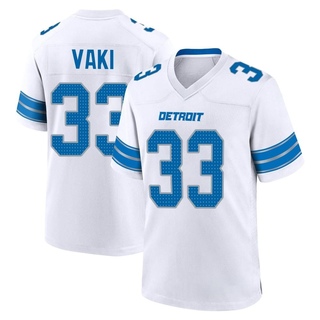 Game Sione Vaki Men's Detroit Lions 2nd Jersey - White