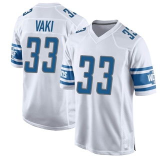 Game Sione Vaki Men's Detroit Lions Jersey - White