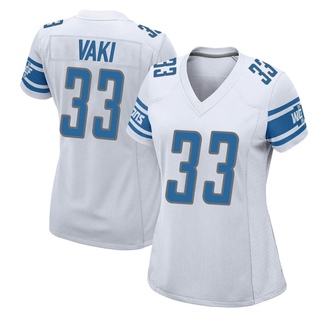 Game Sione Vaki Women's Detroit Lions Jersey - White